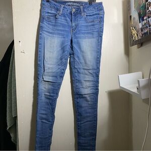 American Eagle Outfitters Women's Light Blue Skinny Jeans